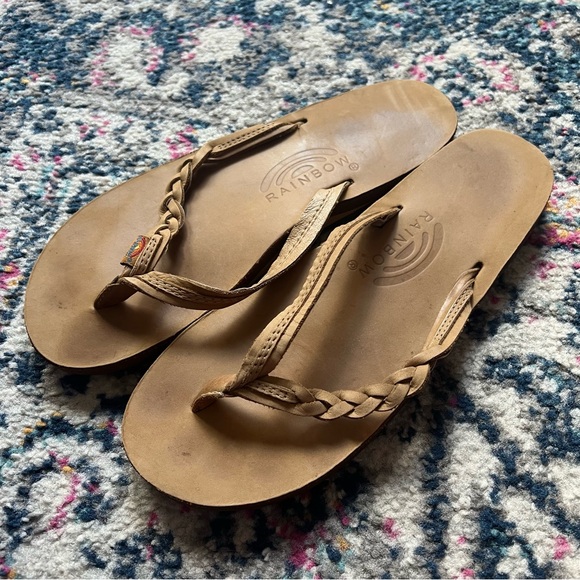 RAINBOW | Flirty Braidy Womens Flip Flops - Picture 10 of 11